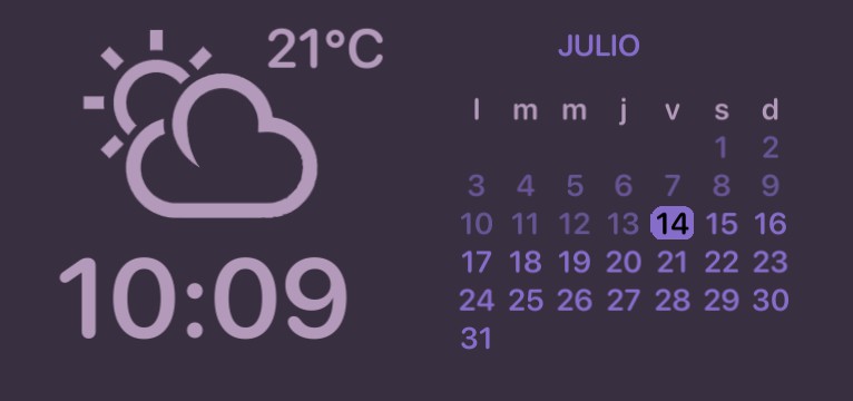 purple clock 