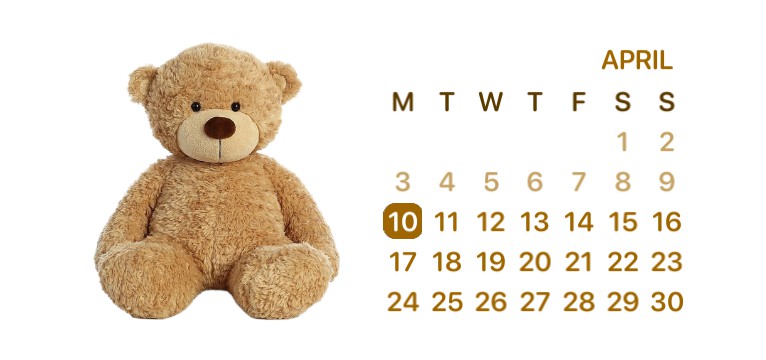 Teddy Bear Calendar