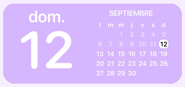soft purple calendar 