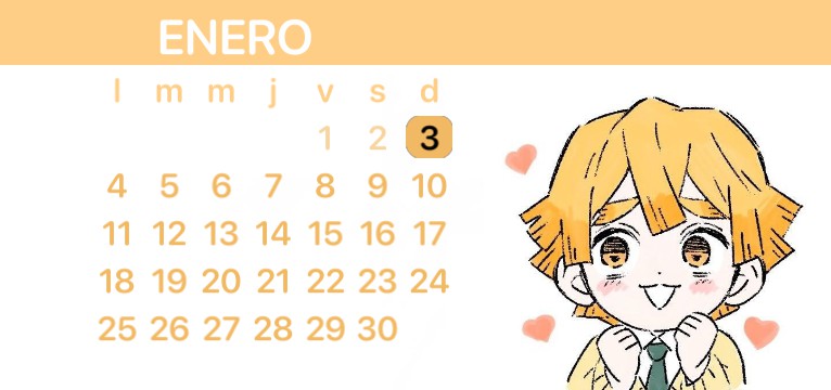 zenitsu calendar ;3