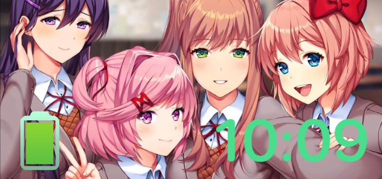 doki doki clock widget