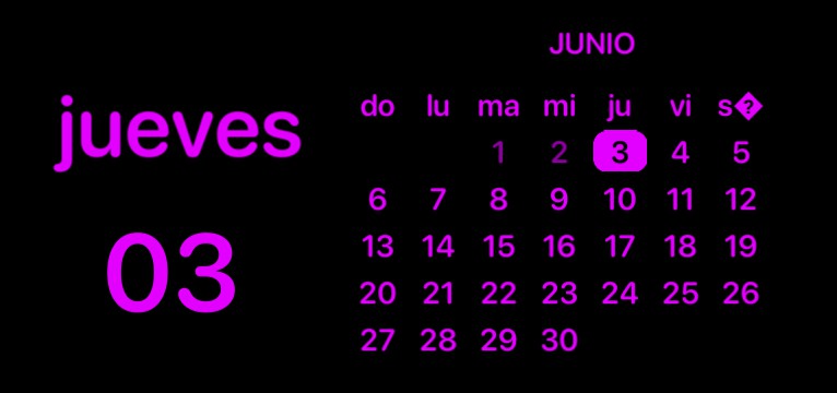 Calendario morado