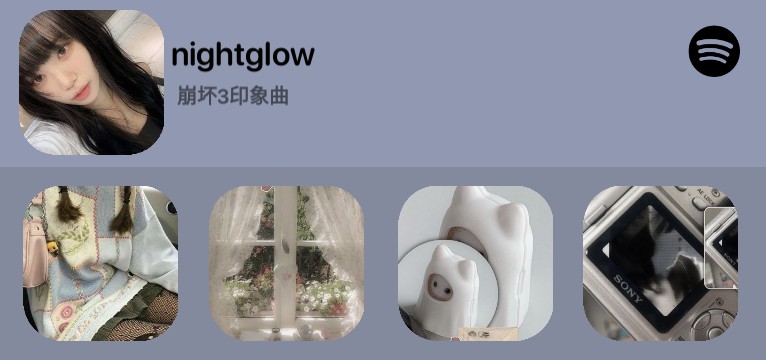 spotify widget blue