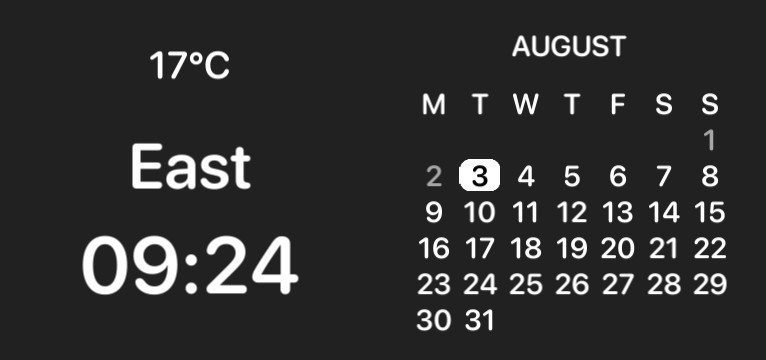 calendar, hour, weather