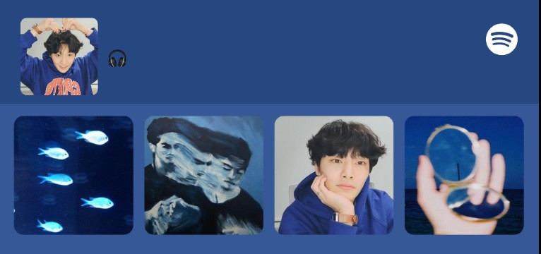 blue spotify widget