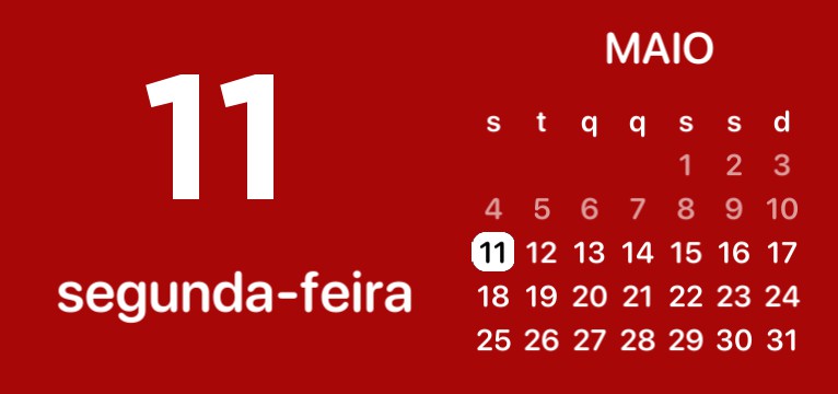 calendrio vermelho 