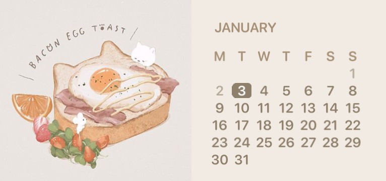 Cat Toast Calendar