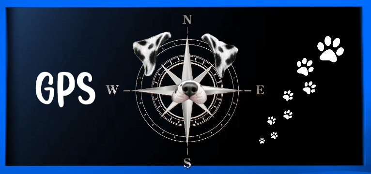 GPS Dark blue Love DOG 