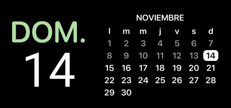 Date calendar green aesthetic