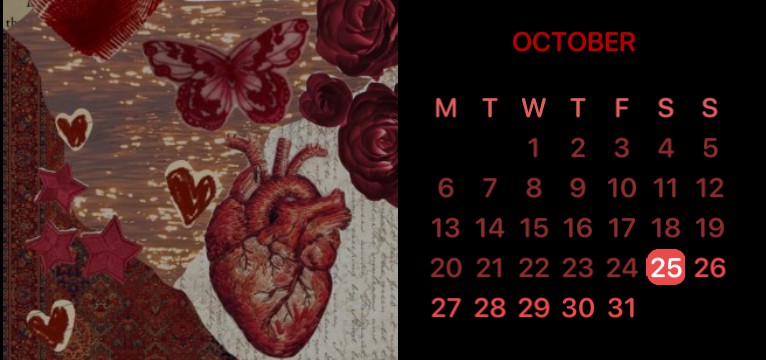 calendar red theme
