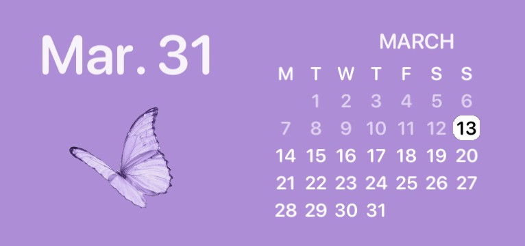 butterfly calendar 
