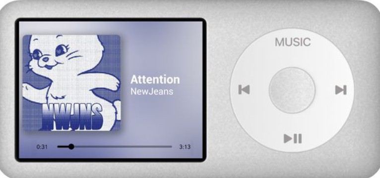 newjeans attention ipod