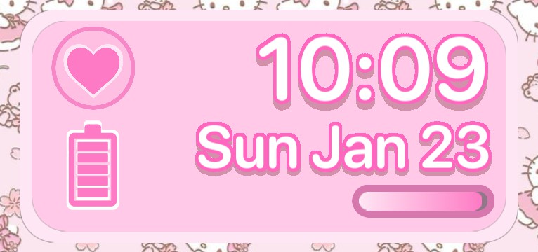 Time Date and Battery Widget