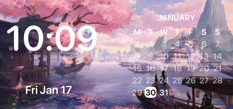 Anime clock with Calendar Copy