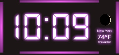 Digital Clock-Neon Pink