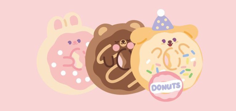 pink donuts bear