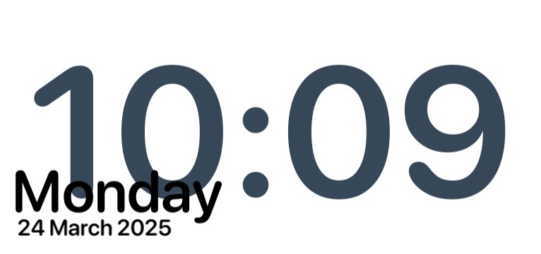 time and date minimalist