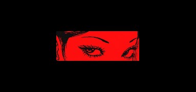 eye anime black and red