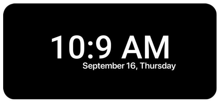 minimal title clock
