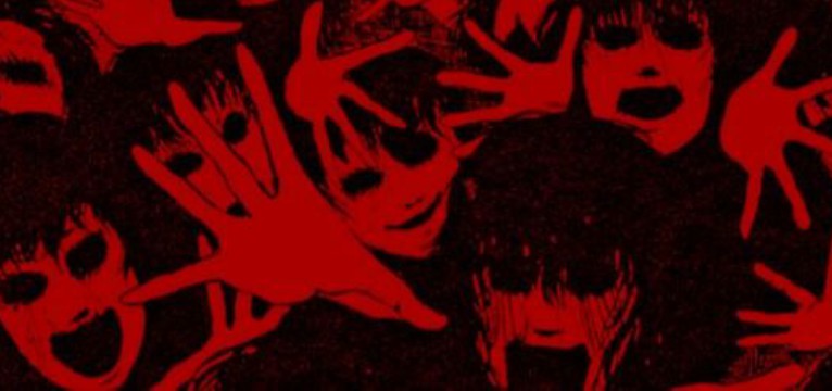 black and red scary