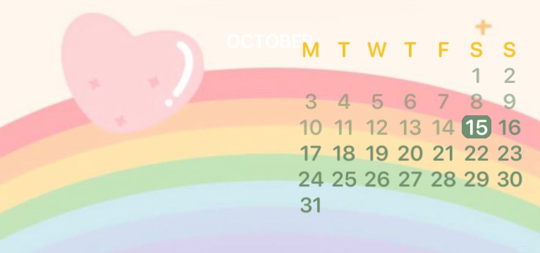 Rainbow calander
