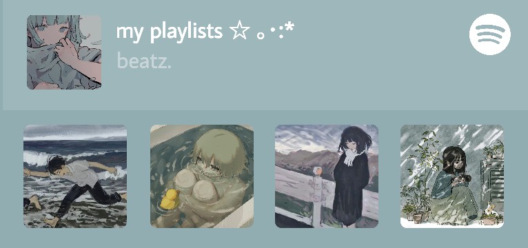 Spotify blue widget