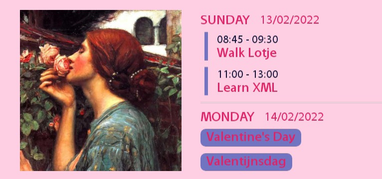 Rosy Calendar