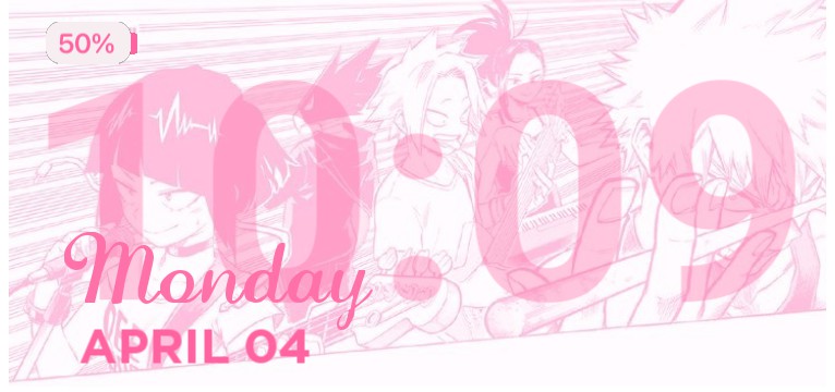 pink soft anime mha