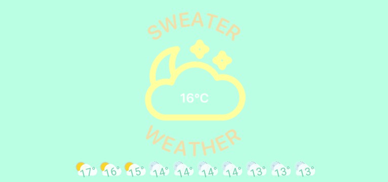 new sweater weather 