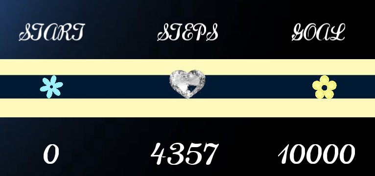 Step Love Peace Hope blau