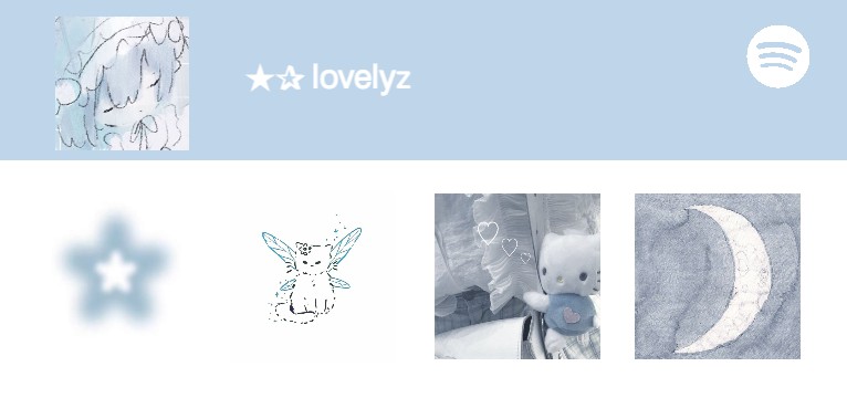 spotify widget blue & white