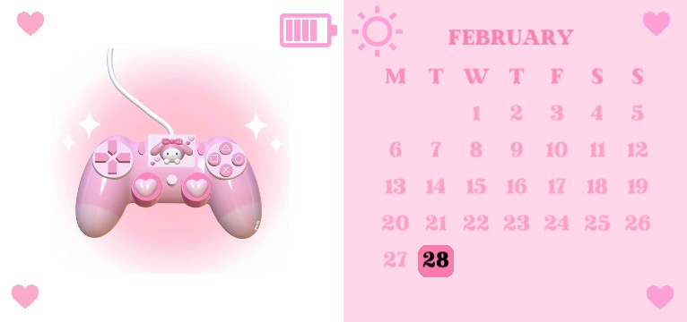 My melody calendar pink
