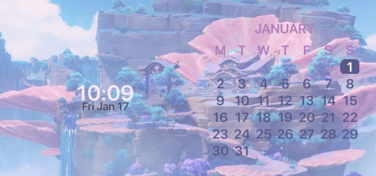 Kokomi themed calendar