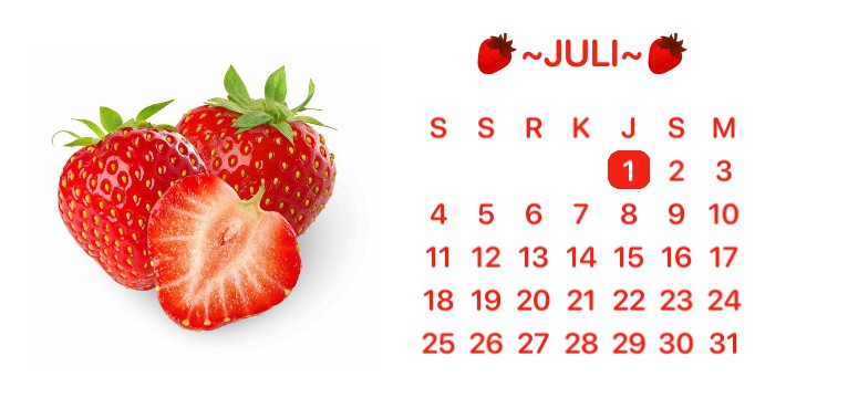 strawberry calendar