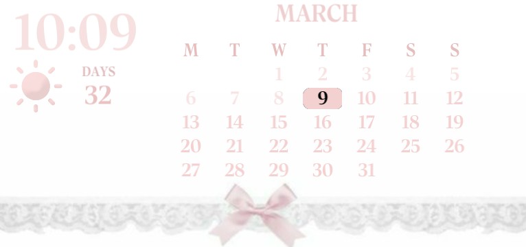 coquette calender 2