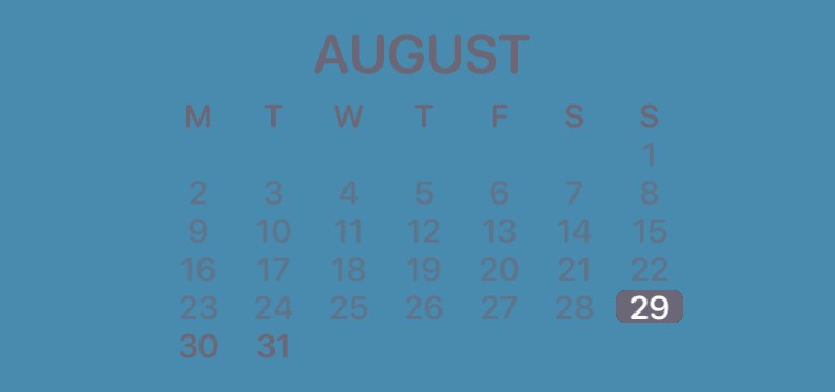 Blue & grey calendar