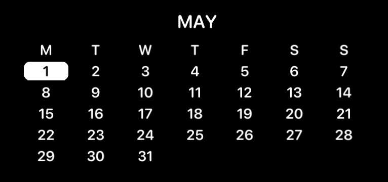 minimalist calendar 