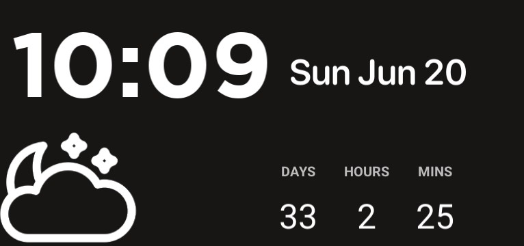 clock with date time and weather 