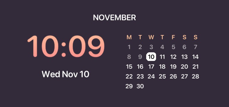 Transparent Date & Time Widget