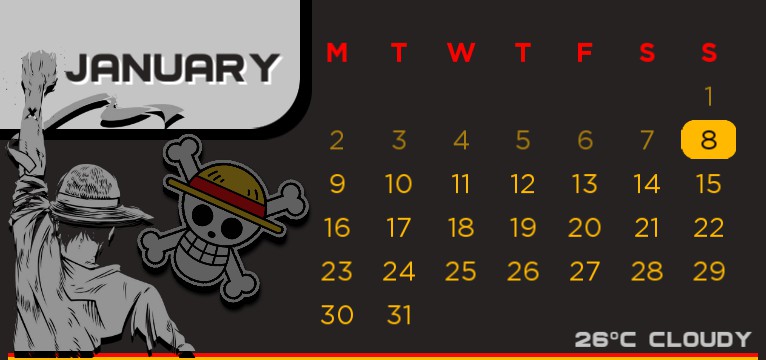 Zones Calendar and time widget