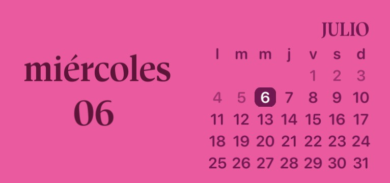 pink calendary