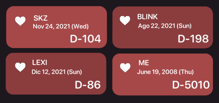 thedaybefore widget ios red