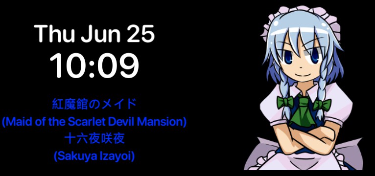 Revamped Clock Girls for Touhou -R. ver- - Sakuya Izayoi