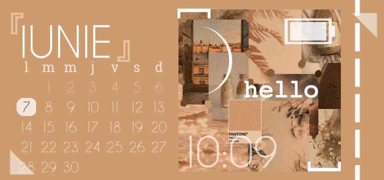Beige calendar