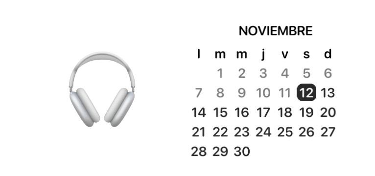 Calendar with a headphones