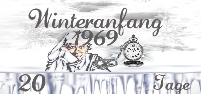 Counter Wintertextur  Wecker