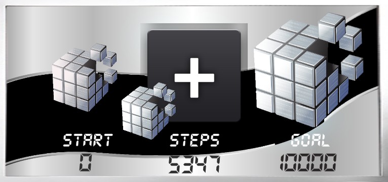 Step counter Serie Cube