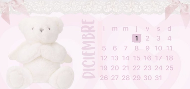 Calendar pink soft