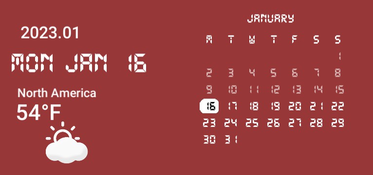 red calendar weather