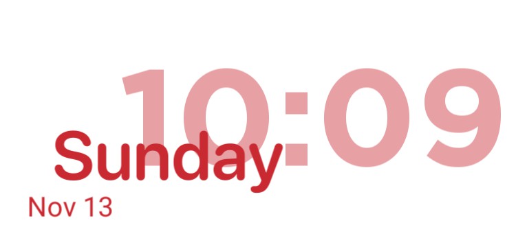 red medium time widget